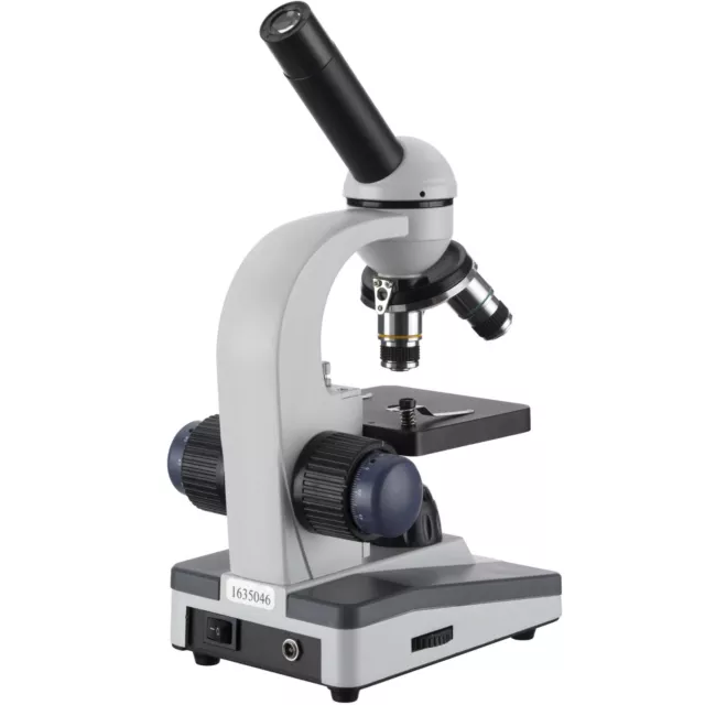 AmScope 40-1000X Etudiant LED Microscope + USB Caméra Numérique Rude & Fin Focus 3