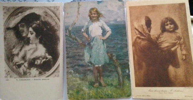 Tranquillo CREMONA+ CIARDI+ SOLDERA+DALBONO Napoli4CARD Opere Pittoriche RAR1905