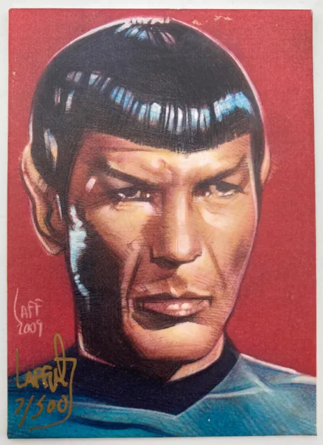 Jeff Lafferty SPOCK Art Print 3.5" x 2.5" Lmt Ed SD & #'d ACEO Card Star Trek