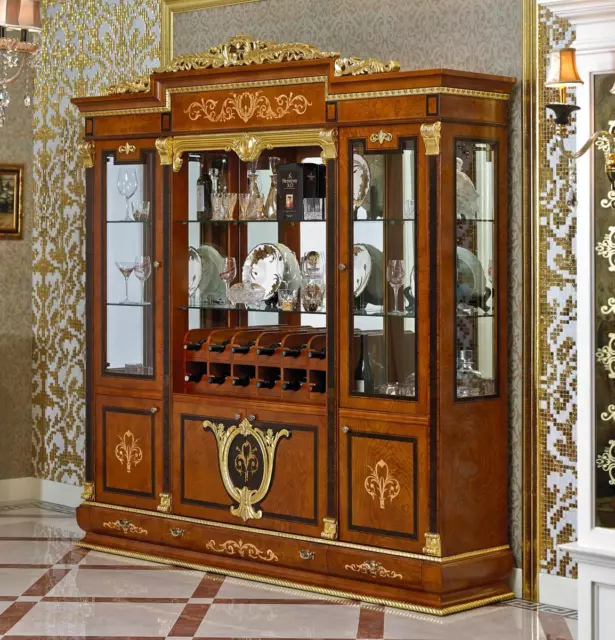 Classic Showcase House Bar Cabinets Antique Style Baroque Rococo New Furniture