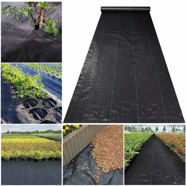 3.2 oz Heavy Duty Weed Barrier Landscape Fabric Garden Block Gardening Cover Mat 3