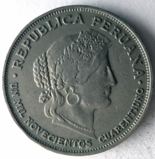 1941 PERU 20 CENTAVOS - Collectible Coin - FREE SHIP - Latin Bin #2