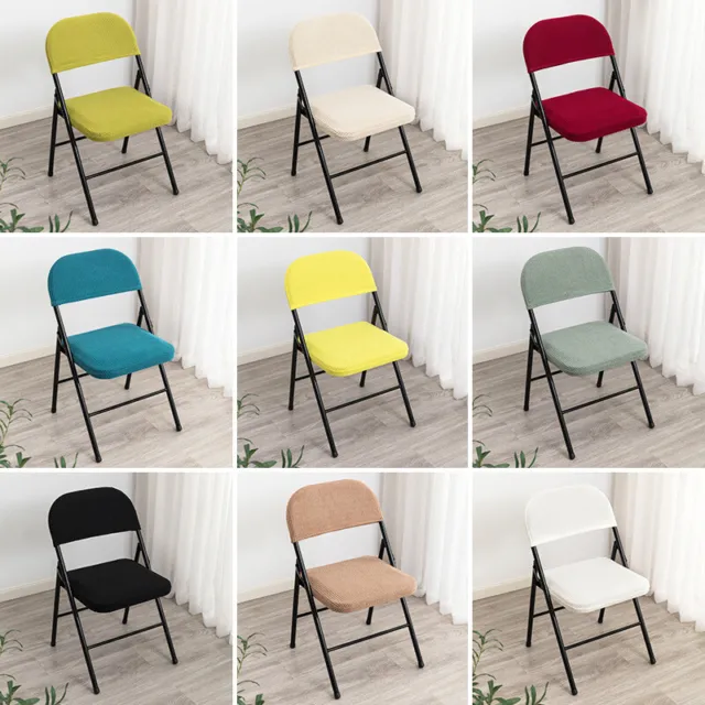 1Set Household Folding Dining Chair Cover Backrest Chairs Covers SlipcovYB