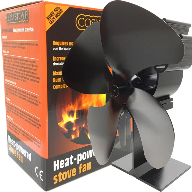 COSYSTOVE® XL 4 lames poêle chauffant ventilateur bois brûleur à bûches  écologique EUR 39,18 - PicClick FR