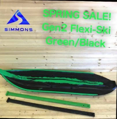Simmons Flexi-Ski Generation Ii Green/Black Skis Simmons Flexi-Ski Generation Ii Green/Black Skis