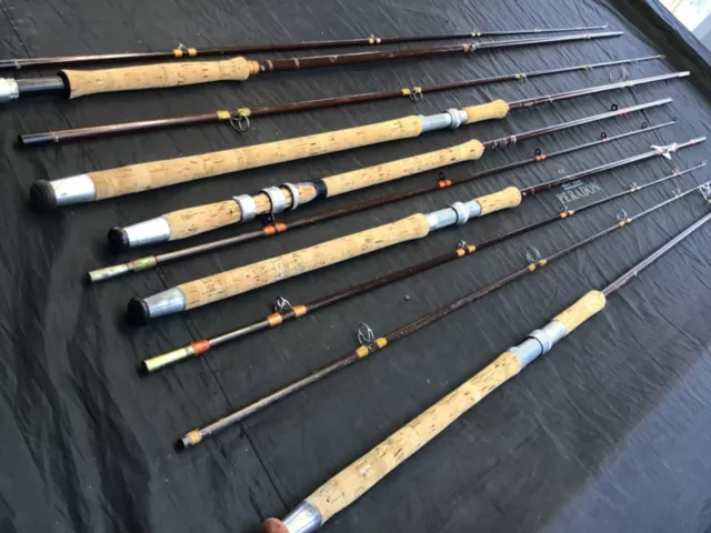 HUGE JOBLOT OF Hardy Fibrelite fishing rods 4 x spinning 1 x fly £99.00 -  PicClick UK
