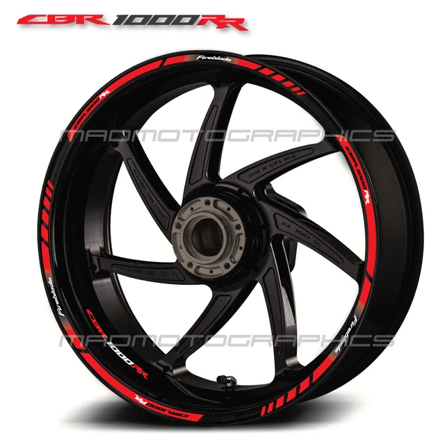 CBR1000RR MOTORCYCLE WHEEL decals rim stickers stripes for Honda cbr