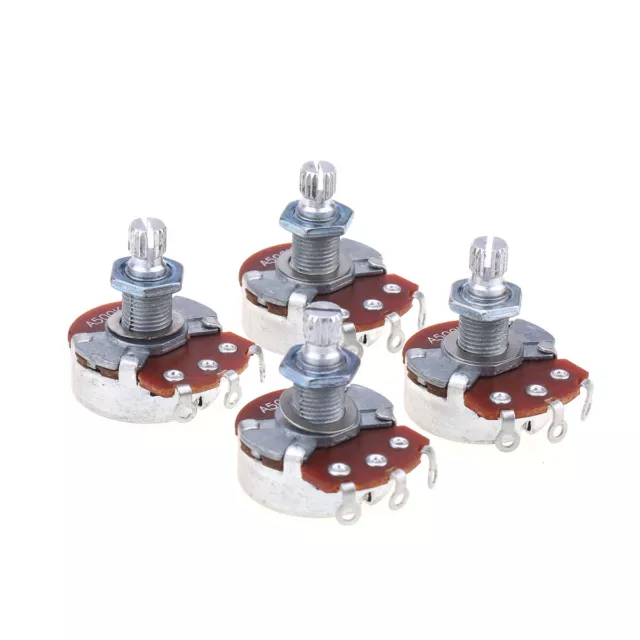 Alpha 4Pcs Full Metric Audio Taper A500K Split Shaft Pots Guitar Potentiometers