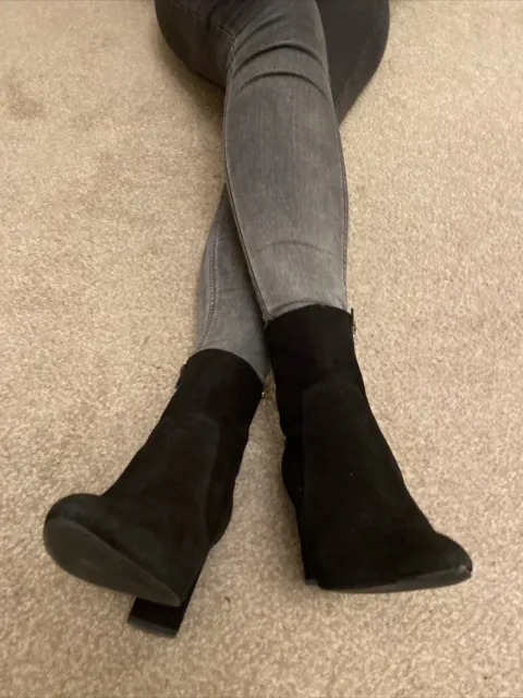 DUNE BLACK SUEDE Ankle Boots Size 6 EUR 39 £13.00 - PicClick UK