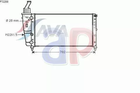 Radiatore Acqua Motore Raffreddamento Per Fiat Punto 176 85 16V 1.2 86 Cv