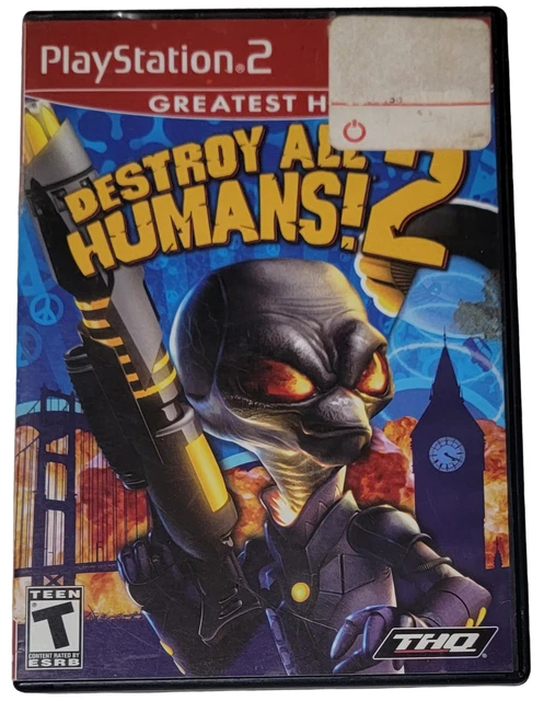 Destroy All Humans 2 (Sony PlayStation 2, PS2 2006) Disc Near Mint Tested Works!