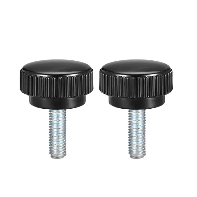 M10x29mm filetage mâle Élément serrage moleté Grip visser tête rond type 2pc