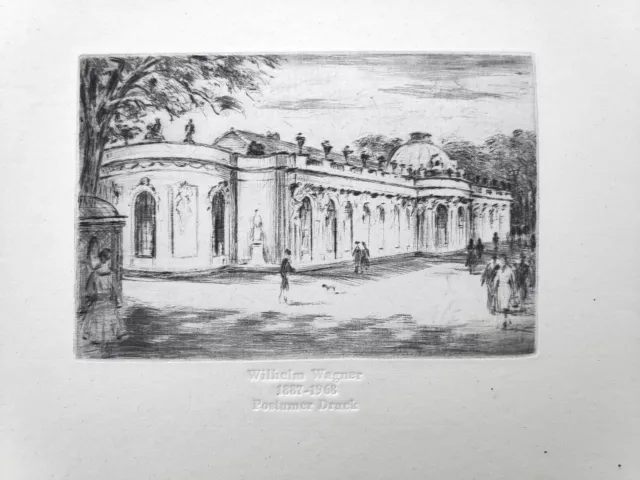 Wagner, Wilhelm (1887 Hanau - 1968 Bad Saarow)  „Schloß Sanssouci“ Kupferstich