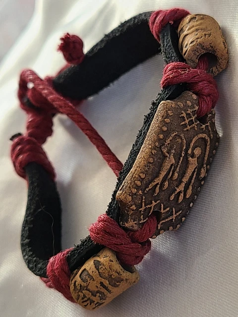 Leather ALIEN LIFE Bead Goth Surf Band Bracelet Rope String Bangle Jewellery Leather ALIEN LIFE Bead Goth Surf Band Bracelet Rope String Bangle Jewellery