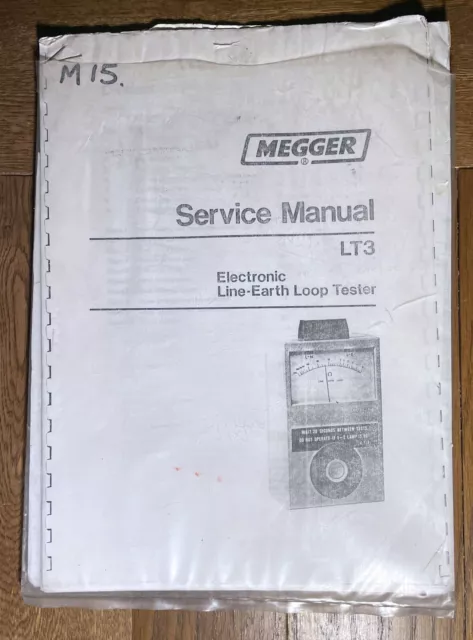 Megger LT3 Line-Earth Loop Tester Service Manual