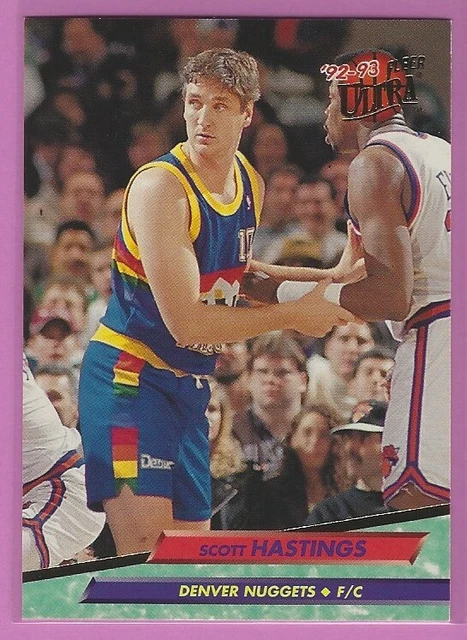 1992-93 Fleer Ultra - Scott Hastings #252 Denver Nuggets - Arkansas -B2b