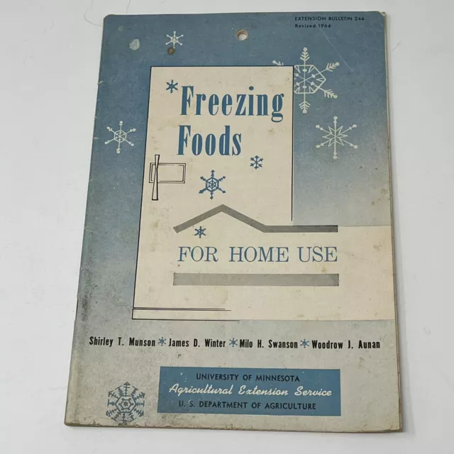 1964 USDA University Of Minnesota Freezing Foods For Home Use Booklet Book