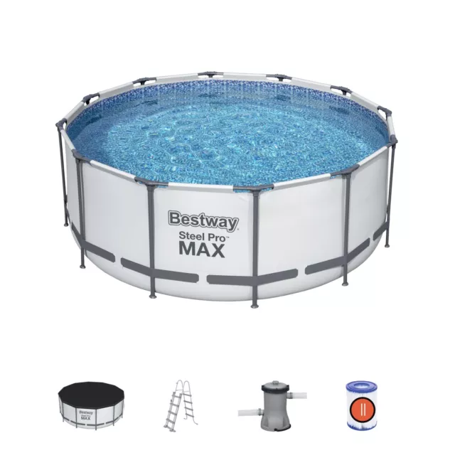 Bestway 56420 Pro Steel Swimming - 12ft x 48" (3.66m x 1.22m) SET Ladder Cover