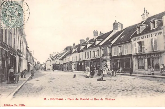 51 - DORMANS - SAN30690 - Place du Marché and Rue de Châlons
