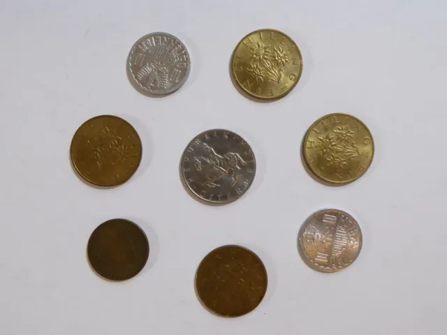 Konvolut Lot ~ Münzen Währung Hartgeld ~ Österreich ~ 8 Stk