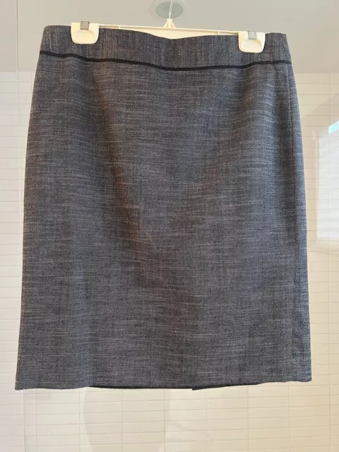 Ann Taylor Women's Size 8 Pencil Skirt Black And White Tweed