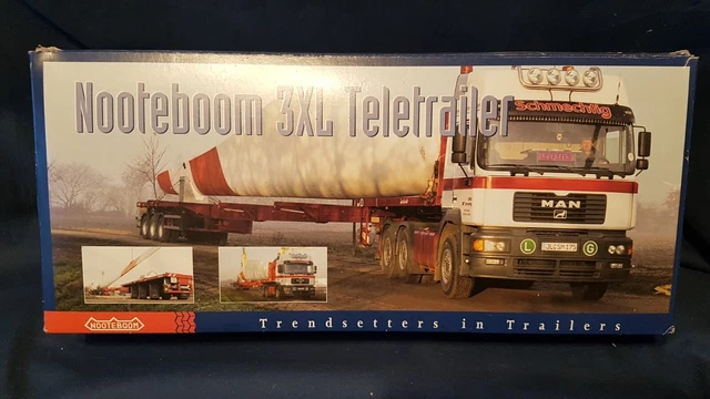 40125 Mercedes Benz 1:50, Actros SLT4achs mit Nooteboom Euro Combi, Conrad, Kübler