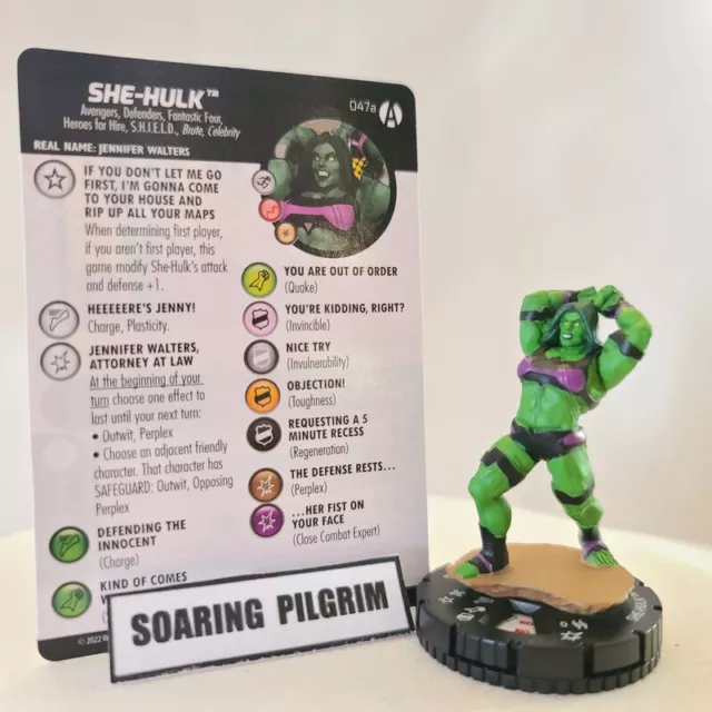 Marvel Heroclix SHE-HULK - 047a - SUPER RARE Avengers Forever