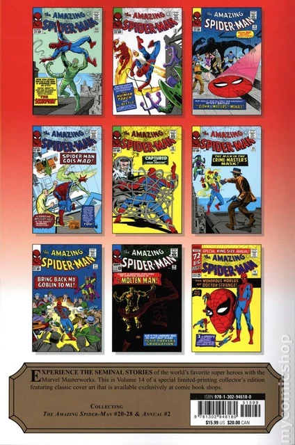 Mighty Marvel Masterworks The Amazing Spider-Man TPB #3B-1ST NM 2022 Stock Image 2