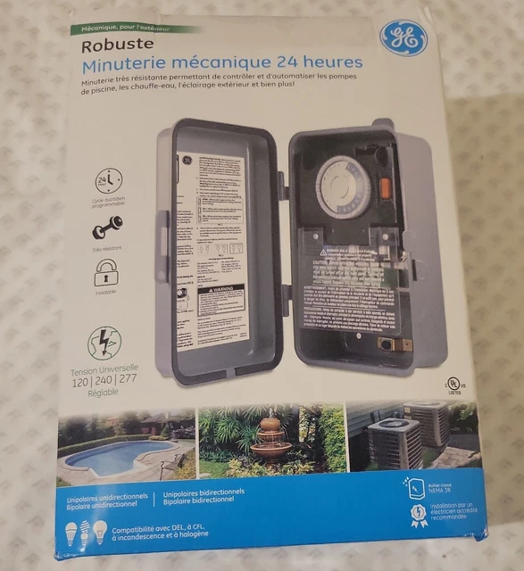 GE HEAVYDUTY MECHANICAL Box Timer Switch, Metal, Tamper Resistant 34.