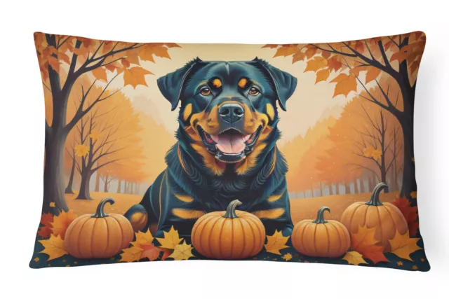 Rottweiler Fall Canvas Fabric Decorative Pillow DAC1067PW1216