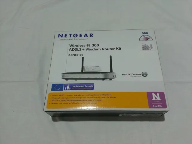 NETGEAR DGNB2100 - Wireless modem Router Kit N300 ADSL 2+ DGN2000 + WN111v2