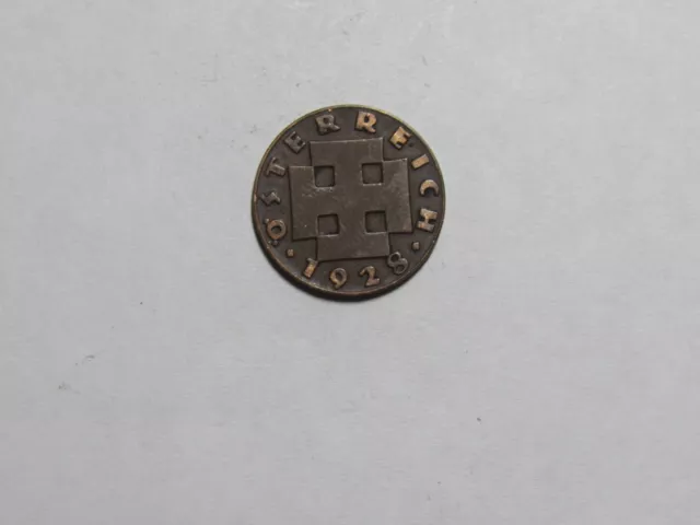 Old Austria Coin - 1928 2 Groschen - Circulated