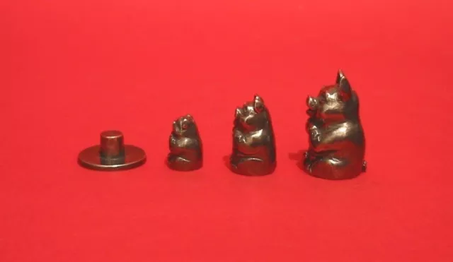 Pig Russian Doll Pewter Thimble Stacking Dolls Set Collectible Thimbles NEW 2