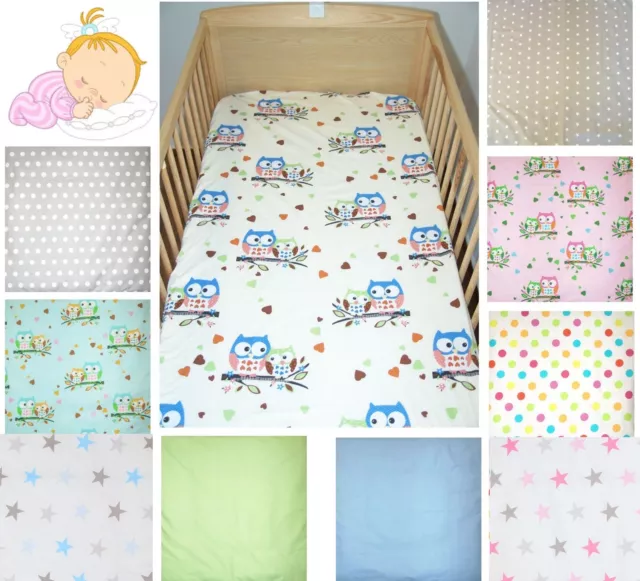 Spannbettlaken 70x140 cm Bettlaken für Baby Kinder Bett 100% Baumwolle