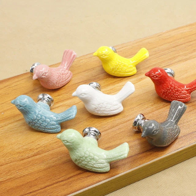 2 Bags Bird Knobs Pulls Kids Wardrobe Closet Girl Dresser Drawer 11
