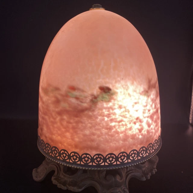 Antique Art Deco Muller Freres Art Glass Luneville Lamp
