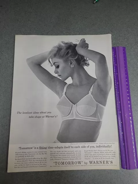 1987 PRINT AD -Warner's Bra Slip lingerie SEXY GIRL vintage