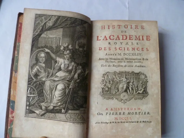 1751-BELLE RELIURE- HISTOIRE  DE l’ACADEMIE ROYALE DES SCIENCES -14 PLANCHES 3