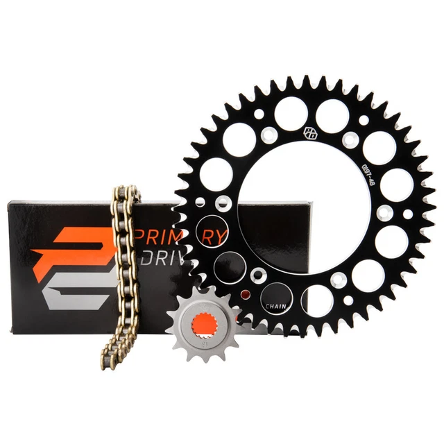 Primary Drive Gold X-Ring Chain Sprocket Kit Set Black Fits KAWASAKI KX125