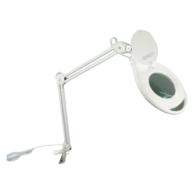 LUMAPRO 32PE50 Magnifier Light,5In,LED,6 ft.,White,1.75