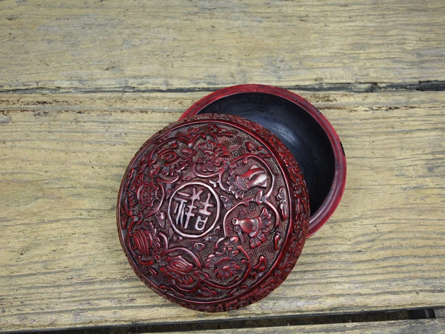 Chinese Vintage Lacquerware Exquisite Jewelry Box Keepsake Box Collection Art