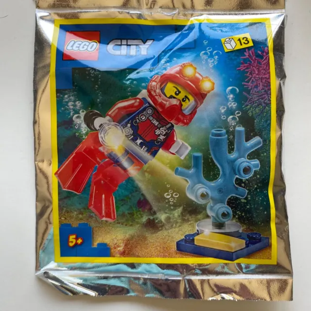 LEGO City Scuba Diver Deep Sea Diver Foil Pack 952012 Minifigure Minifig SEALED