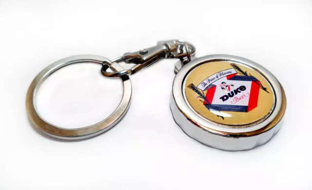 DUKE Beer Can / Bottle Cap Opener Key Chain / Key Ring  Handmade