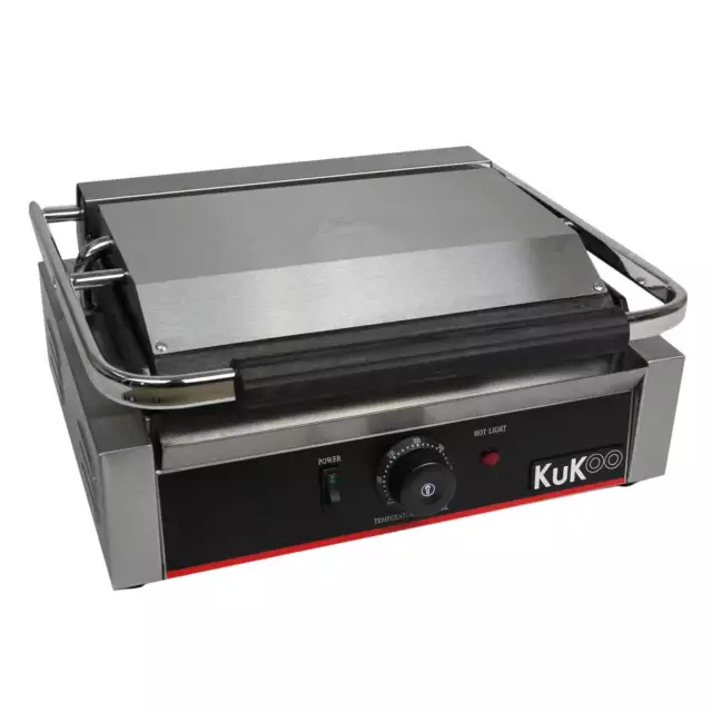 KuKoo Grooved Panini Press Ribbed Contact Grill Toaster Sandwich Customer Return