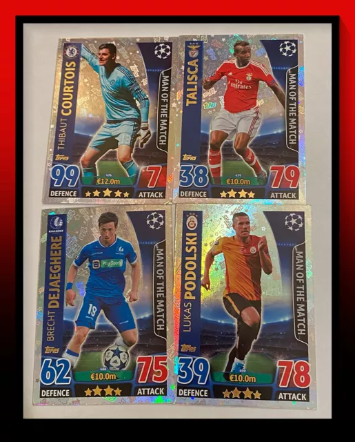 15-16 Topps Match Attax Champions League Trading Cards - Man of the Match