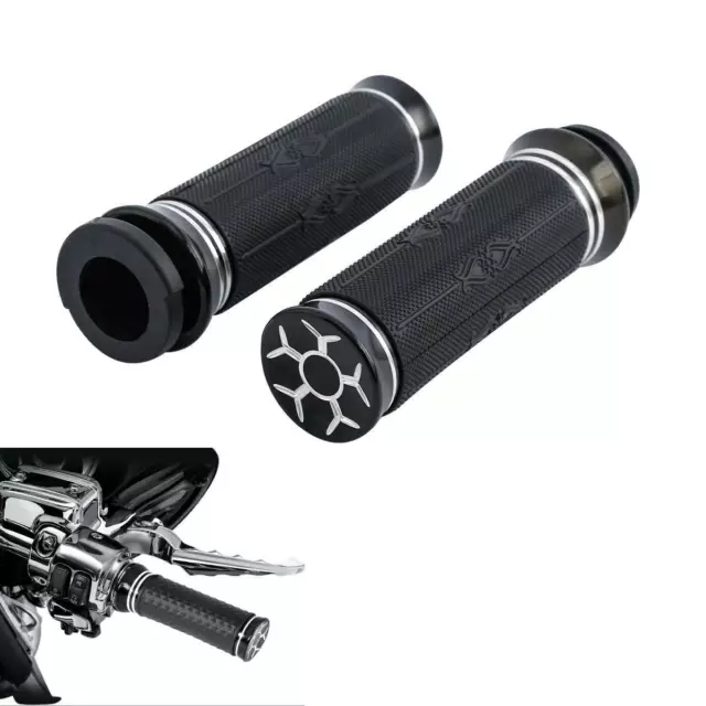 1'' CNC Handlebar Electronic Hand Grips Fit For Harley Touring Street Road Glide