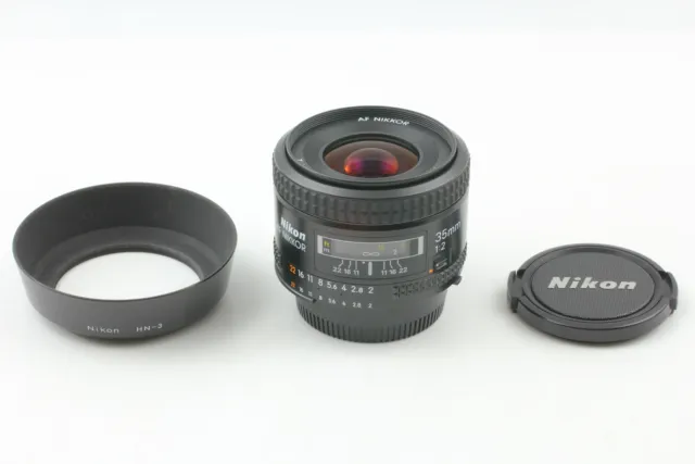 [Near MINT w/ Hood] Nikon AF Nikkor 35mm f/2 Prime Wide Angle Lens From JAPAN