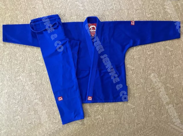 Brasilianischer Jiu-Jitsu-Kimono Königsblauer BJJ-Gi, Perlengewebe, 450...