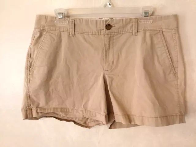 Old Navy Womens Shorts 8 Brown Beige Tan Khaki Chino Pockets Casual INSEAM 4.5