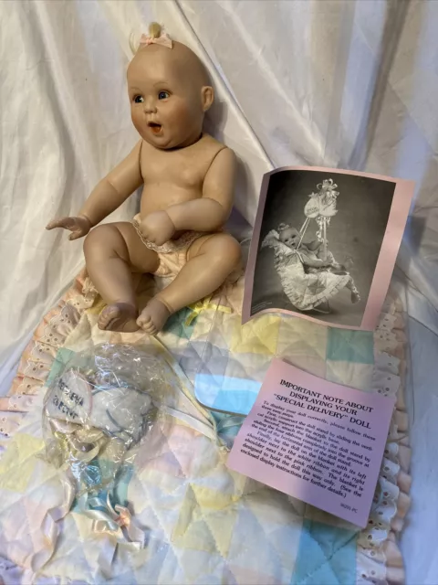 Ashton-Drake Galleries Titus Tomescu Special Delivery Porcelain Baby Girl Doll